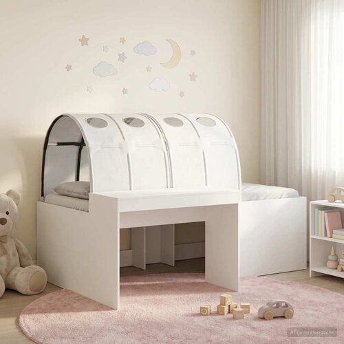  Krevet s tunelom 4 pcs Artisian hrast i bijela Cene