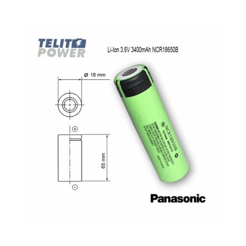 Panasonic Li-Ion 3.6V 3400mAh NCR18650B Slike