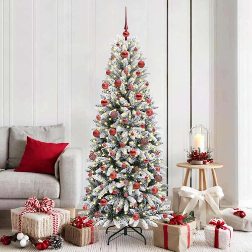 vidaXL Umestno božično drevo med 300 LED Bela 73 x 73 x 180 cm Cene