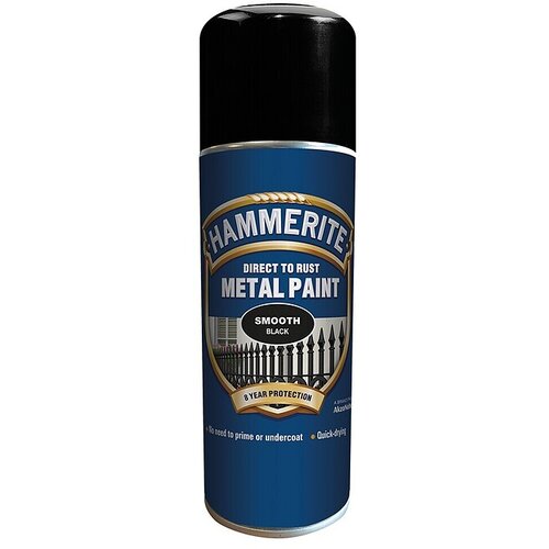 HAMMERITE Pr&amp;scaron;ilni lak Smooth (Črna, Sijaj, 400 ml) Slike