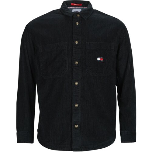 Tommy Jeans Srajce z dolgimi rokavi TJM CASUAL CORDUROY OVERSHIRT Črna Slike