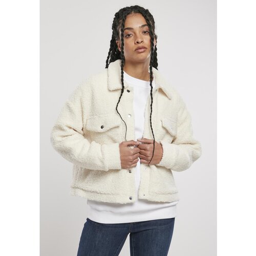 Urban Classics Ladies Sherpa Trucker Jacket Offwhite Cene