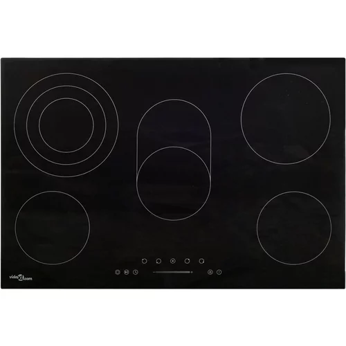 Keramička Keramična kuhalna plošča s 5 gorilniki na dotik 90 cm 8500 W