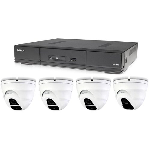 Avtech Komplet kamer 1x DVR DGD1005AV in 4x 5MPX Dome kamera DGC5205TSE + 2x BREZPLAČEN napajalnik!, (20653019) Slike