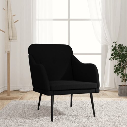 vidaXL Fotelja crna 63 x 76 x 80 cm od tkanine Cene