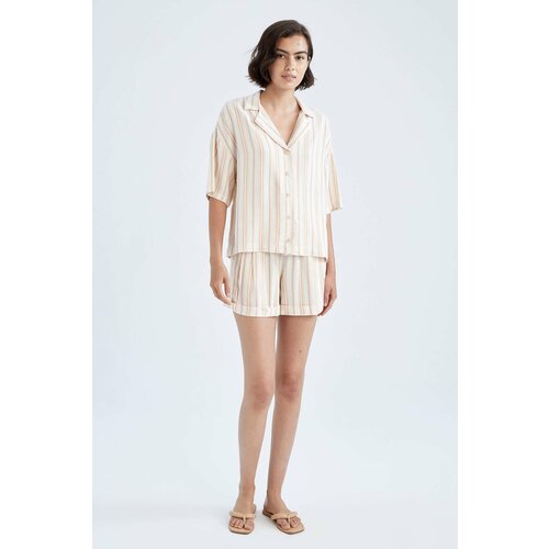Defacto Relax Fit Striped Pocket Linen Shorts Slike