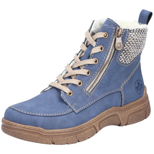 Rieker Gležnjače na vezanje bež / golublje plava Slike
