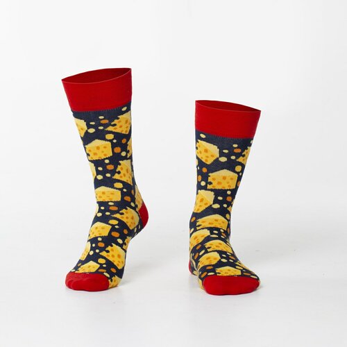 Fasardi Navy blue yellow men's cheese socks Slike