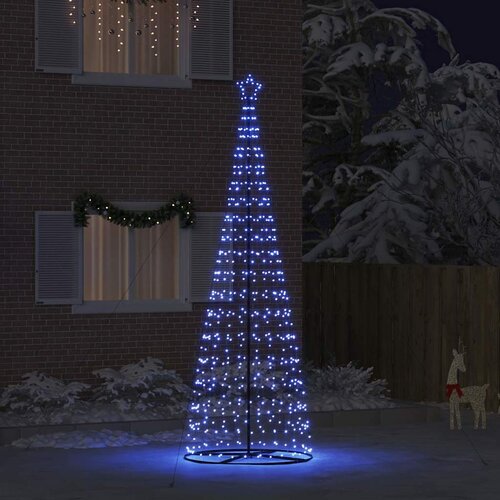  LED božićno drvce EKENAS 400 cm 800 LED lampica Plava Čelik Slike