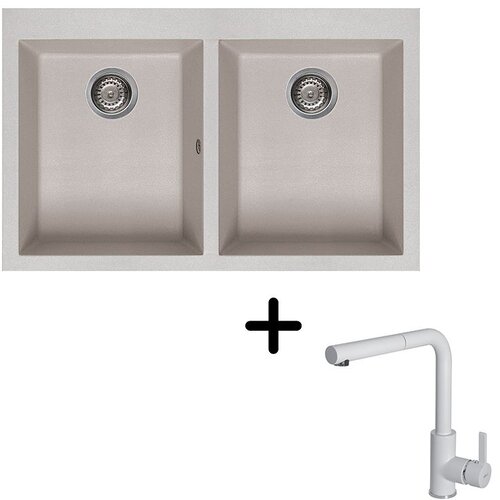  Sudoper Elleci Quadra 350 + slavina C02 Bianco Cijene