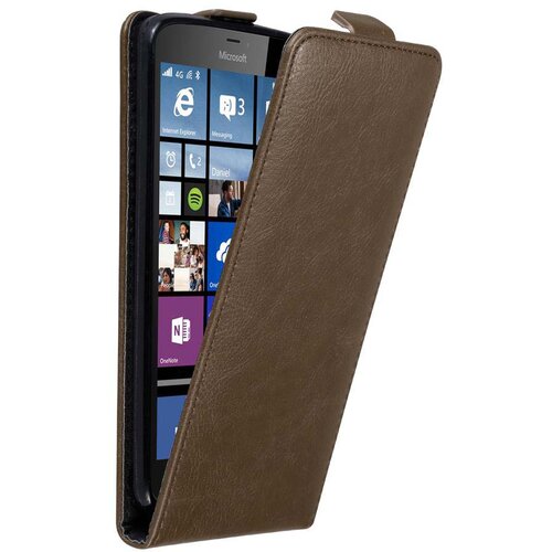 Cadorabo Ohi&scaron;je, združljivo z Nokia Lumia 640 XL v kava rjava - Za&scaron;čitni ovitek v obliki flipa z magnetnim zapiranjem, (20562603) Cene