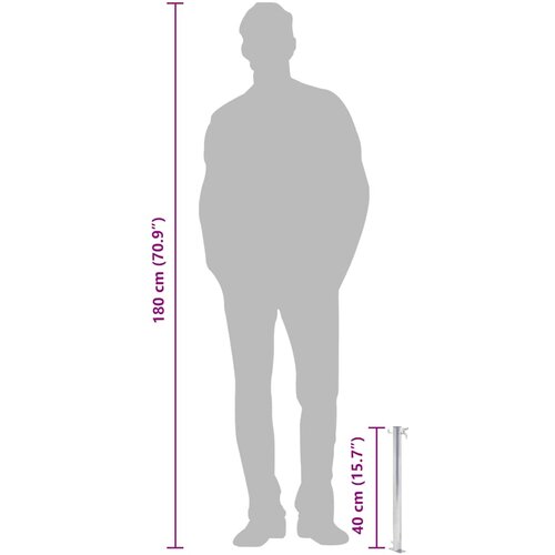  Vrtni stup za vodu 40 cm od nehrđajućeg čelika okrugli Slike