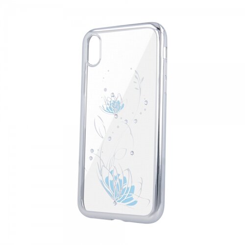  Silikonski ovitek Lotus z okvirjem za Samsung Galaxy A10 A105 - srebrn Cene