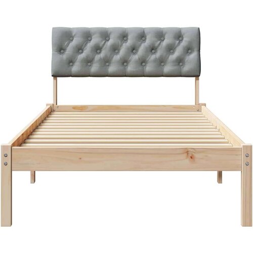  Okvir kreveta s uzglavljem Smeđa i svijetlo siva 90 x 200 cm Slike