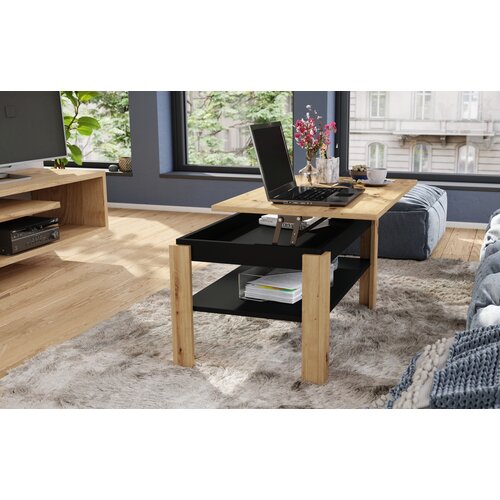 Mazzoni klub sto asti p hrast artisan crni Slike