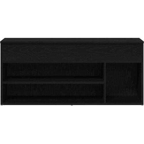  Klupa za cipele crni hrast 102x30,5x45 cm izrađeno drvo Slike