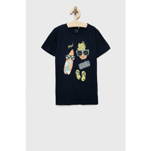 Name it Otro&amp;scaron;ki bombažen t-shirt mornarsko modra barva Slike