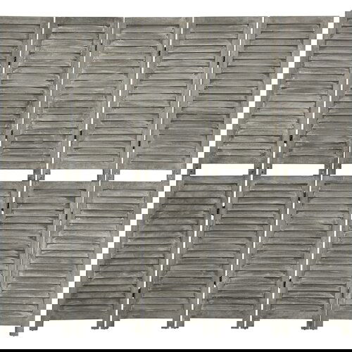 VidaXL Sobna pregrada s 5 panela siva 179 x 166 cm od masivnog drva Slike
