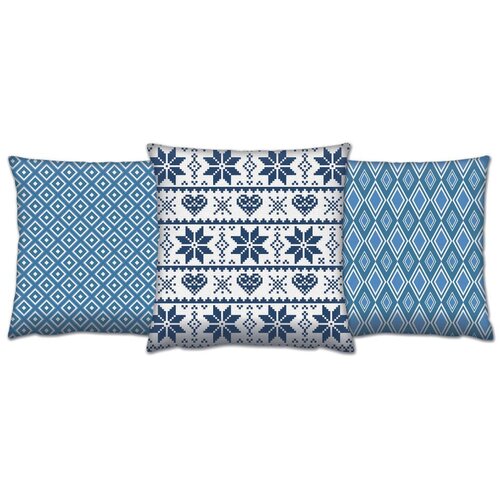 Deco set 3 jastuka 43x43cm Šareni Cene