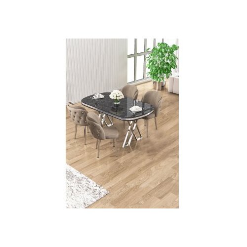 Hanah home Trpezarijski set, 5 dijelova, bež Cene