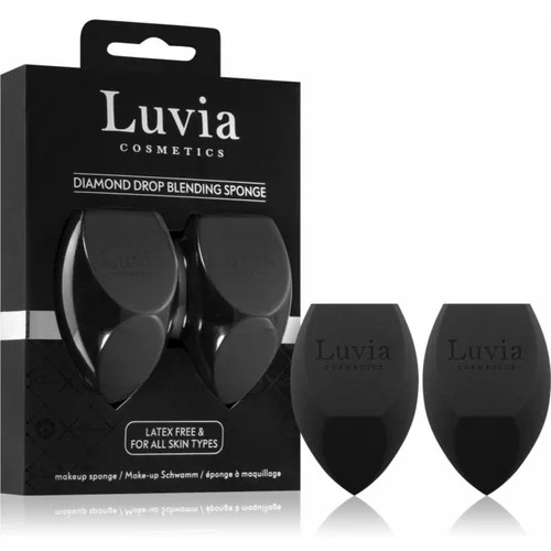Luvia Cosmetics Diamond Drop Blending Sponge Set multifunkcionalna spužvica za puder duo boja Black 2 kom