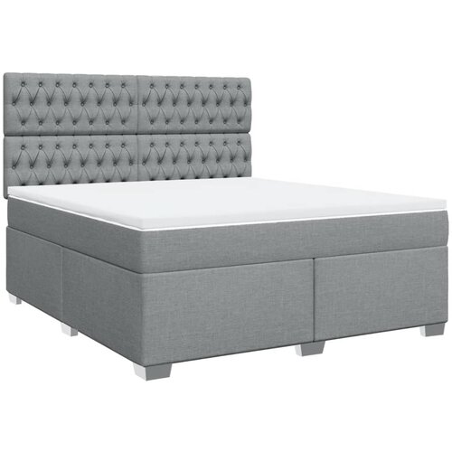 Maison Chic Box spring postelja - Vzmetna postelja z vzmetnico svetlo siva 180x200 cm blago SL5090, (21900787) Cene