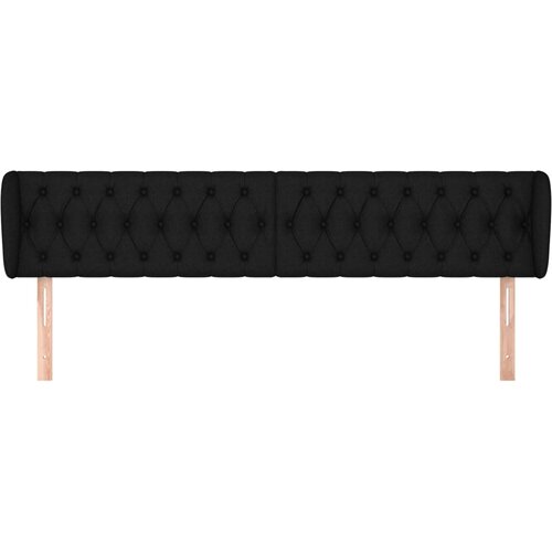  Uzglavlje s u&amp;scaron;ima crno 203x23x78/88 cm od tkanine Slike