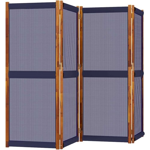 VidaXL Sobna pregrada s 4 panela tamnoplava 280x180 cm Slike