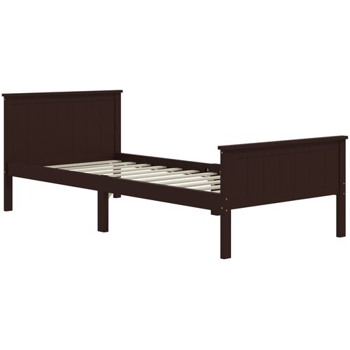  Okvir za krevet od masivne borovine tamnosmeđi 90 x 200 cm Slike