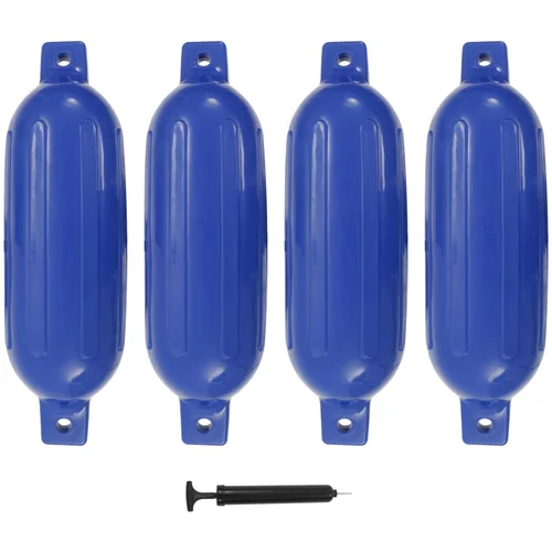 vidaXL odbojniki za čoln 4 kosi modri 58,5x16,5 cm pvc