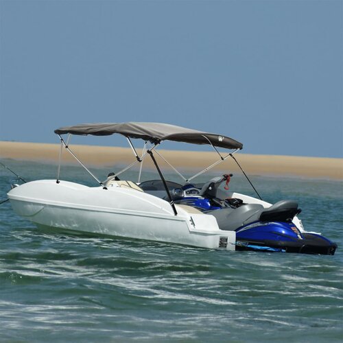 VidaXL Tenda bimini s 3 luka i mrežastim zidovima 183x(137-152)x137 cm Slike
