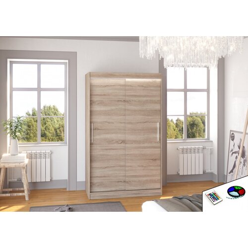 ADRK Klizni ormar COLLIN s LED rasvjetom, 120 cm - HRAST TARTUF Cijene