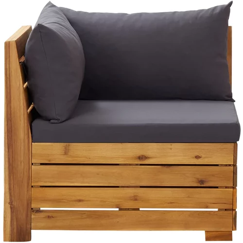  modularna kutna sofa s jastucima 1 kom masivno bagremovo drvo