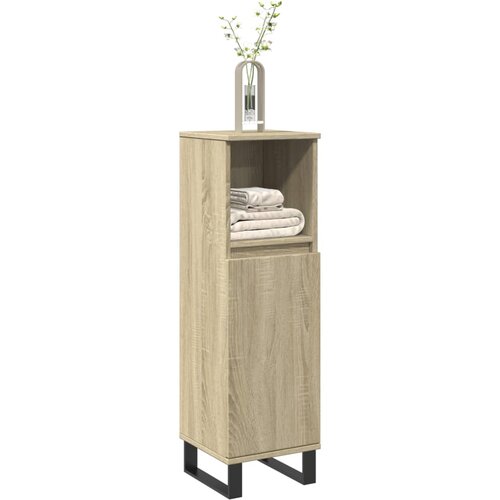 vidaXL Kopalniška omarica sonoma hrast 30x30x100 cm inženirski les Cene