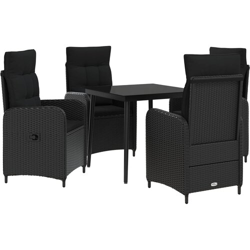  Set stolića za sofu s jastukom s jastukom 5 pcs Crna Cene