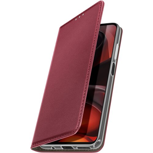 AVIZAR Ohi&scaron;je za Motorola Moto G15 / G15 Power Magnetno stojalo za denarnico, Bordeaux, (5000015160) Cene
