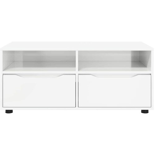  ormar Visoki sjaj bijela 100 x 48 x 43 cm Konstruirano drvo Slike
