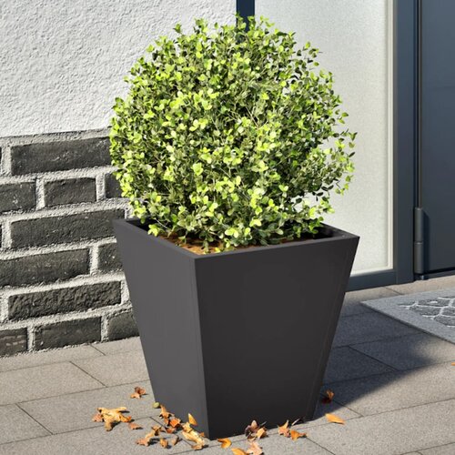  Vrtne sadilice 2 kom crne 30x30x30 cm čelične Slike