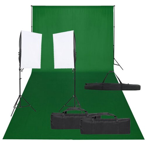 vidaXL komplet za foto studio z lučmi in ozadjem Cene