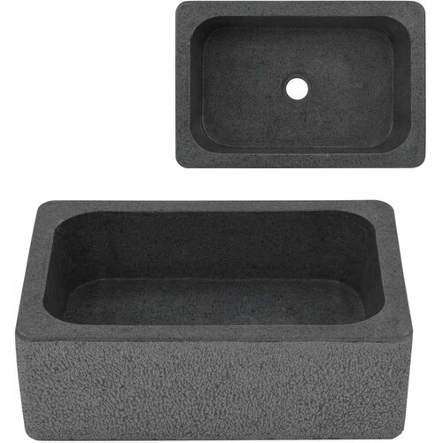  Umivaonik od riječnog kamena 45 x 30 x 15 cm crni Cijene