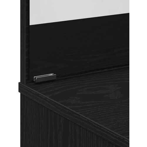 vidaXL set toaletnog stola crno drvo konstruirano drvo, crni drveni toaletni stol s ogledalom - 86.5 x 35 x 136 cm, toaletna stolica crno drvo 70x35x45 cm konstruirano drvo Cijene