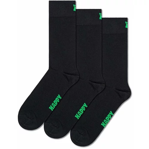 Happy Socks Čarape Solid Socks 3-pack boja: crna