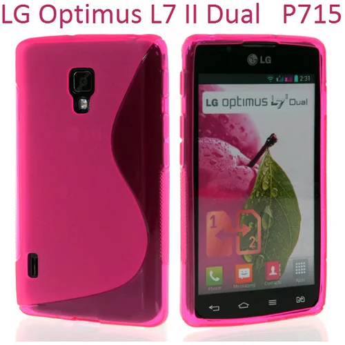  Gumijasti / gel etui S-Line za LG Optimus L7 II Dual P715 - roza
