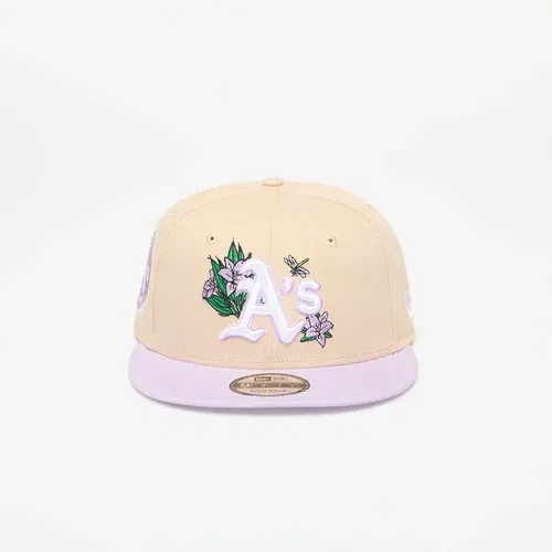 New Era Oakland Athletics MLB 9FIFTY Floral Snapback Cap Stone/ Pastel Lilac