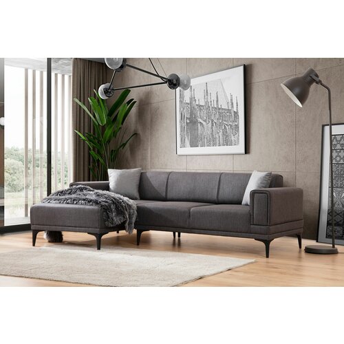 Atelier Del Sofa horizon left - dark grey dark grey corner sofa-bed Slike