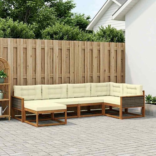  Set vanjskih sofa 6 pcs Prirodna i krem Cene