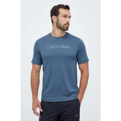 Calvin Klein Kratka majica za vadbo siva barva