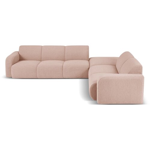 Micadoni Home rožnata kotna sedežna garnitura iz tkanine boucl&amp;eacute; (desni kot) molino &amp;ndash; Slike