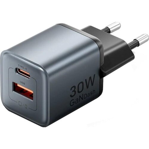 Vention 30W - charger with GaN technology, 1x USB-A, 1x USB-C (black) Cene