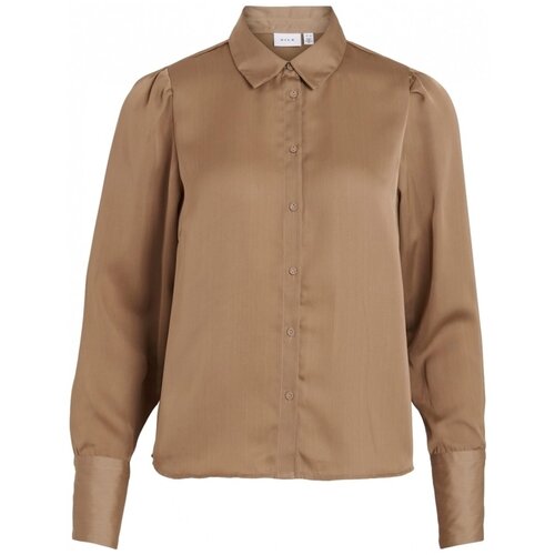 Vila Topi & Bluze Shirt Renny L/S - Walnut Kostanjeva Cene